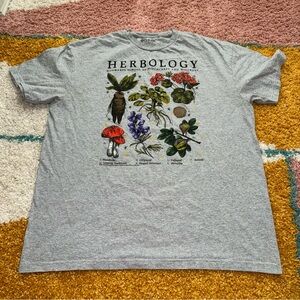 Harry Potter Shirt Men's XL Grey Short Sleeve Herbology Hogwarts Mandrake
